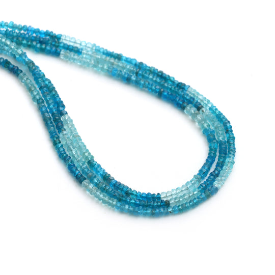 Neon Apatite Smooth Rondelle Beads, 3 mm, Neon Apatite Jewelry Making Beads, Apatite Beads, 18 Inches Full Strand, Price Per Strand