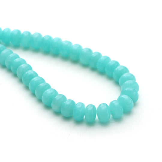 Amazonite smooth rondelle beads, 10 mm, Amazonite Jewelry Making beads, Rondelle shape beads, 20 inches strand, Price per strand