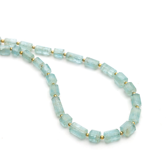 Beryl Faceted Cylinder Beads, 4x6 mm To 6.5x10 mm, Beryl Jewelry Making Beads, Beryl Beads, Cylinder Beads, 18 Inches, Price Per Strand