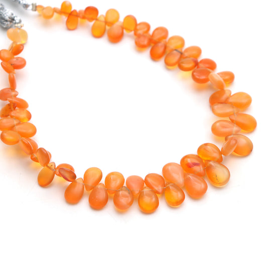 Fire Opal Smooth Pear Beads, 3.5x5.5 mm To 6.5x9.5 mm, Fire Opal Jewelry Making Beads, Opal Beads, Fire Opal Pear, 8 Inch, Price Per Strand