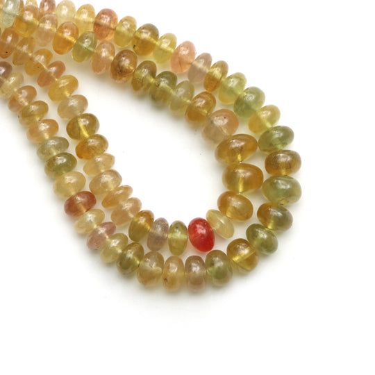 Sapphire Smooth Rondelle Beads, 6 mm To 8 mm, Sapphire Jewelry Making Beads, Plain Sapphire Beads, 18 Inch Full Strand, Price Per Strand