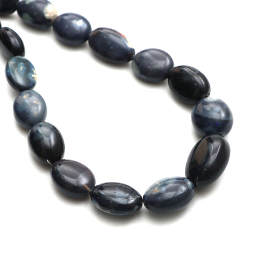 Australian Opal Smooth Oval Beads, 9x11.5 mm To 14x19.5 mm, Opal Jewelry Making Beads, Plain Opal Beads, 20 Inches Strand, Price Per Strand