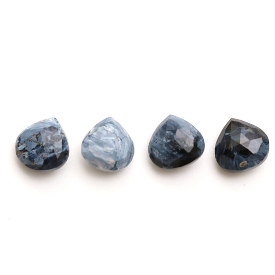 Natural Pietersite Faceted Heart Loose Gemstone, 12x12 mm, Pietersite Gemstone, Pietersite Heart Cut, Set of 4 Pieces