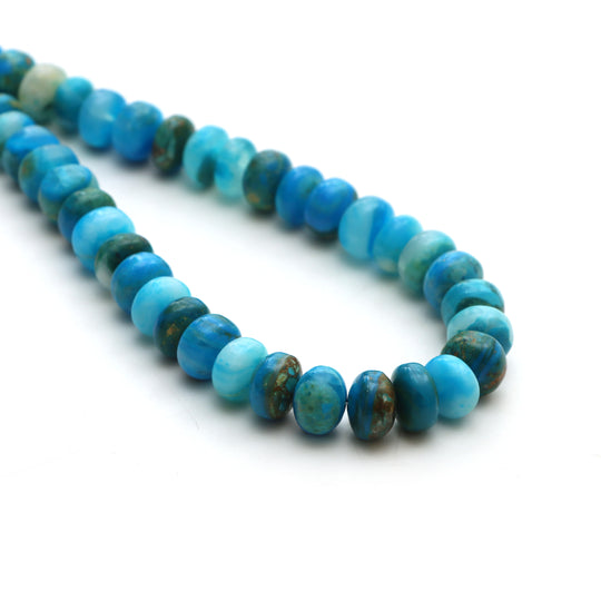 Opalina smooth rondelle beads, 10 mm, Opalina jewelry making beads, Rondelle shape beads, Plain opalina, 16 inches strand, Price per strand