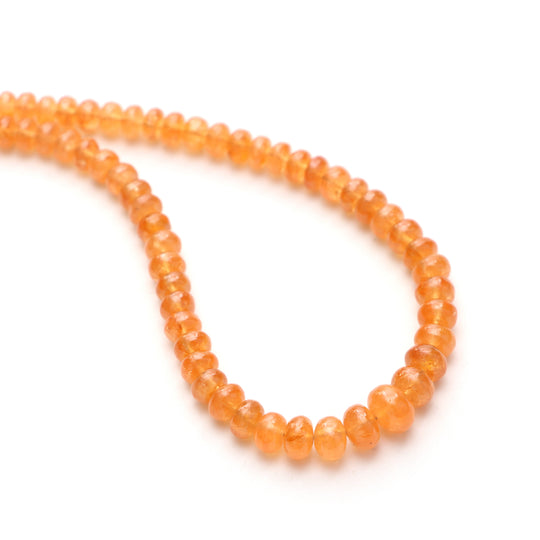 Spessartite Smooth Rondelle Beads, 4.5 mm to 8 mm, Spessartite Jewelry Making Beads, Plain Spessartite, 17 Inches Strand, Price Per Strand