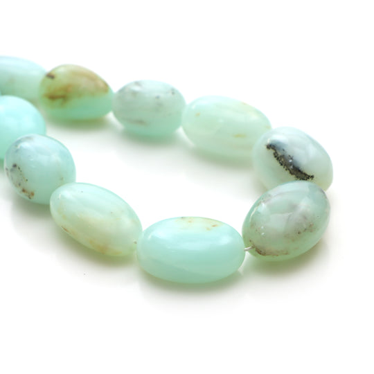 Peruvian opal smooth tumble beads, 14.5x17.5 mm To 17x27 mm, Plain peruvian opal, Tumble shape opal, 20 inches strand, Price per strand