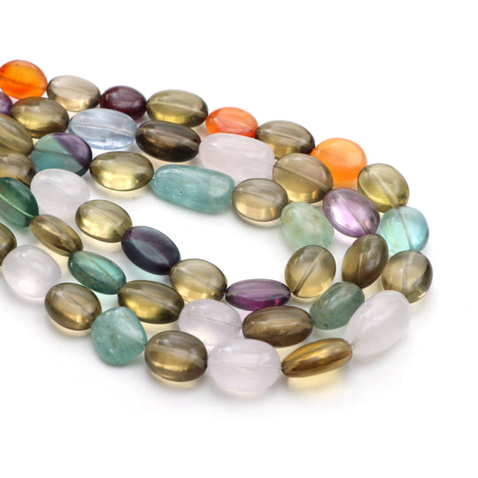 Mix Semi Smooth Tumble Beads, 11x14 mm to 11x15 mm, Mix Semi Jewelry Making Beads, Plain Semi Beads, 20 Inches Strand, Price Per Strand