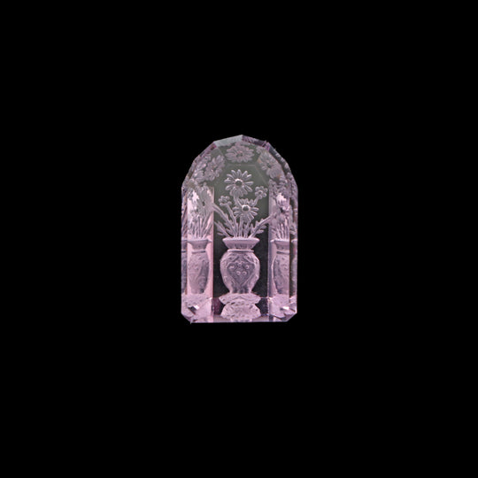 Amethyst Door Intaglio Carving Loose Gemstone, 13x21 mm Amethyst Door Shape Carving Gemstone, Amethyst Door Cut Carving, 1 piece|