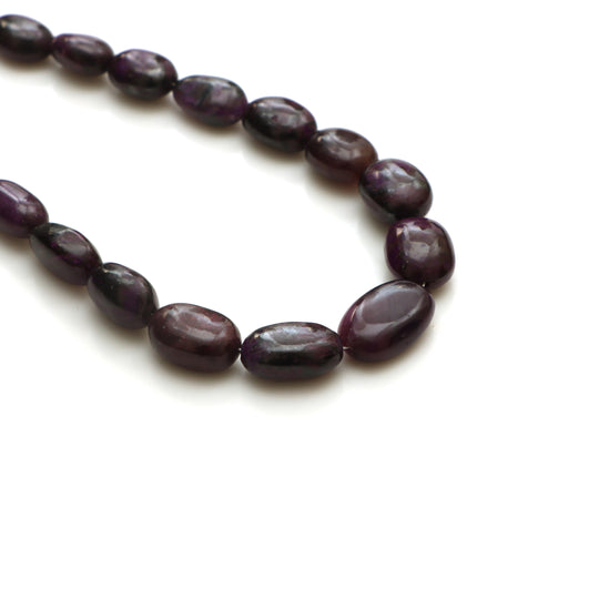 Purple Sugilite Smooth Tumble Beads, 6x8 to 12x17.5 mm, Sugilite Rondelle. Jewelry Making Gemstone Beads, 18 Inch Strand, Price Per Strand