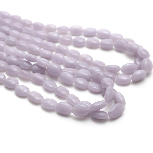 Natural Yttrium Fluorite Smooth Oval Beads | Unique Purple Fluorite | 6.5x8 mm to 8.5x11 mm | 8 Inch/ 18 Inch Full Strand | Price Per Strand