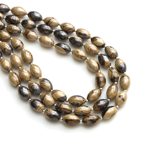 Schalenblende smooth Barrel beads, 7.5x11 mm, Plain Schalenblende beads, Barrel shape beads, 16 inches strand, Price per strand