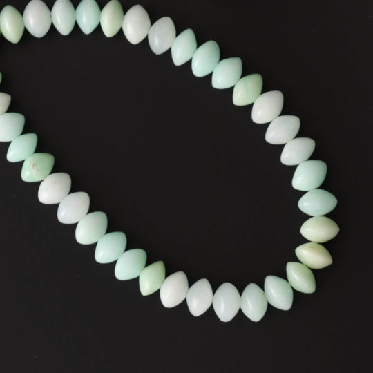 Unique Mint Chrysoprase Smooth German Cut Beads, 8 mm, Chrysoprase Jewelry Making Beads, 8 Inch/ 20 Cm Full Strand, Price Per Strand