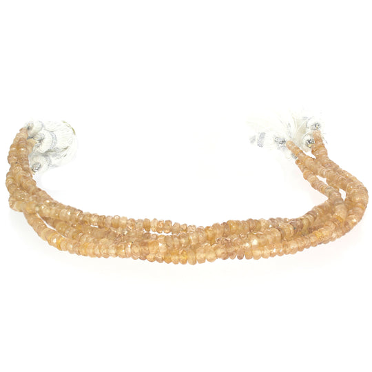 Zircon Faceted Roundel Beads, 2.5 MM to 4 MM, Zircon Jewelry Making Beads, 8 Inches Full Strand, Price Per Strand