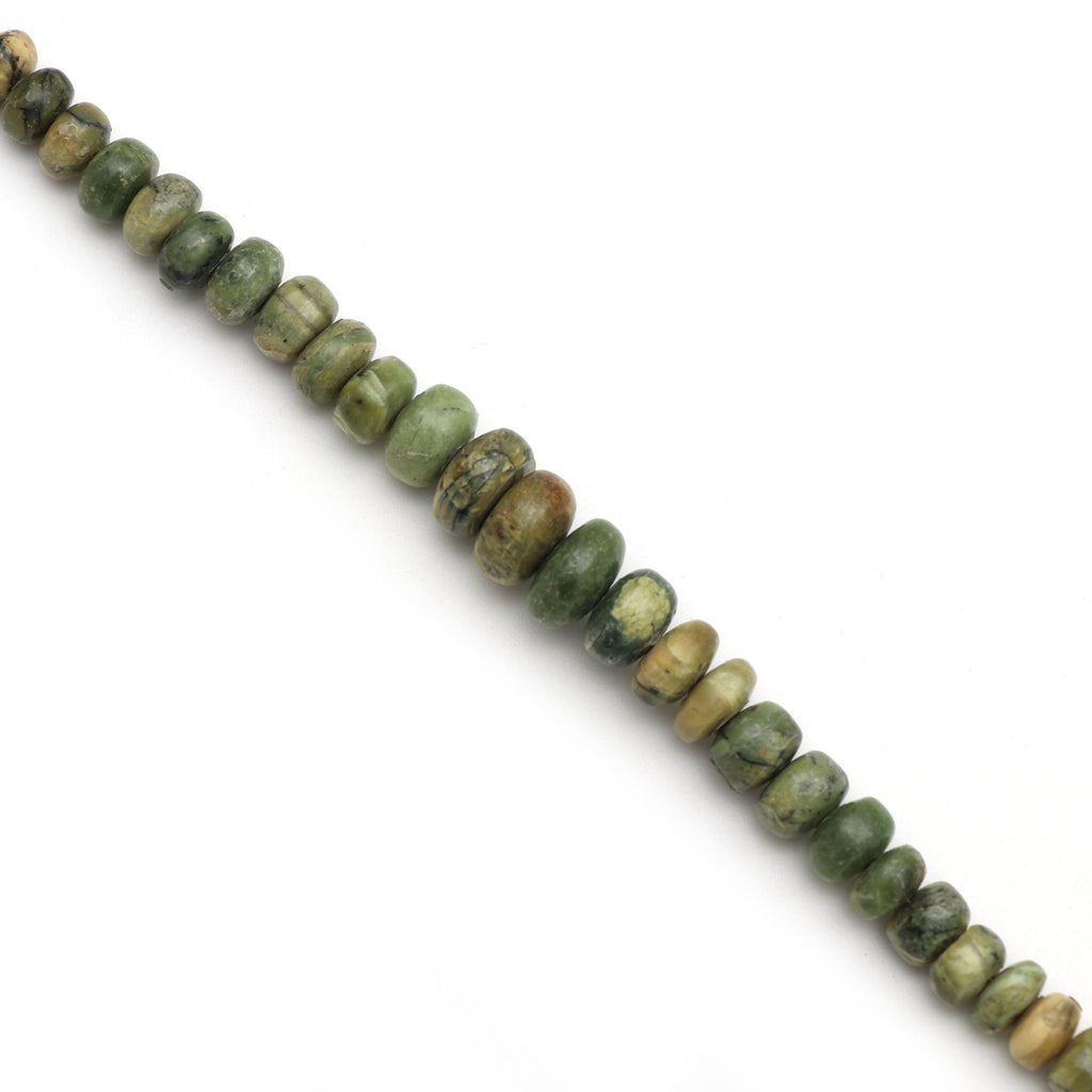 Natural Serpentine Opal Smooth Beads - 6 mm to 10.5 mm - Serpentine with Opal - Gem Quality , 8 Inch/16 Inch, Price Per Strand - National Facets, Gemstone Manufacturer, Natural Gemstones, Gemstone Beads