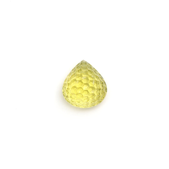 Natural Lemon Topaz Heart Concave Loose Gemstone, Heart Lemon Topaz, 16x16 mm, Topaz Gemstone, Topaz Plain Concave Cabs, 1 Piece