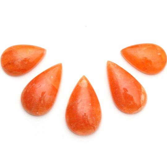 Natural Tryphilite Smooth Pear Cabochon Gemstone | 13x20 mm to 15x25 mm | Gemstone Cabochon | Set of 5 Pieces