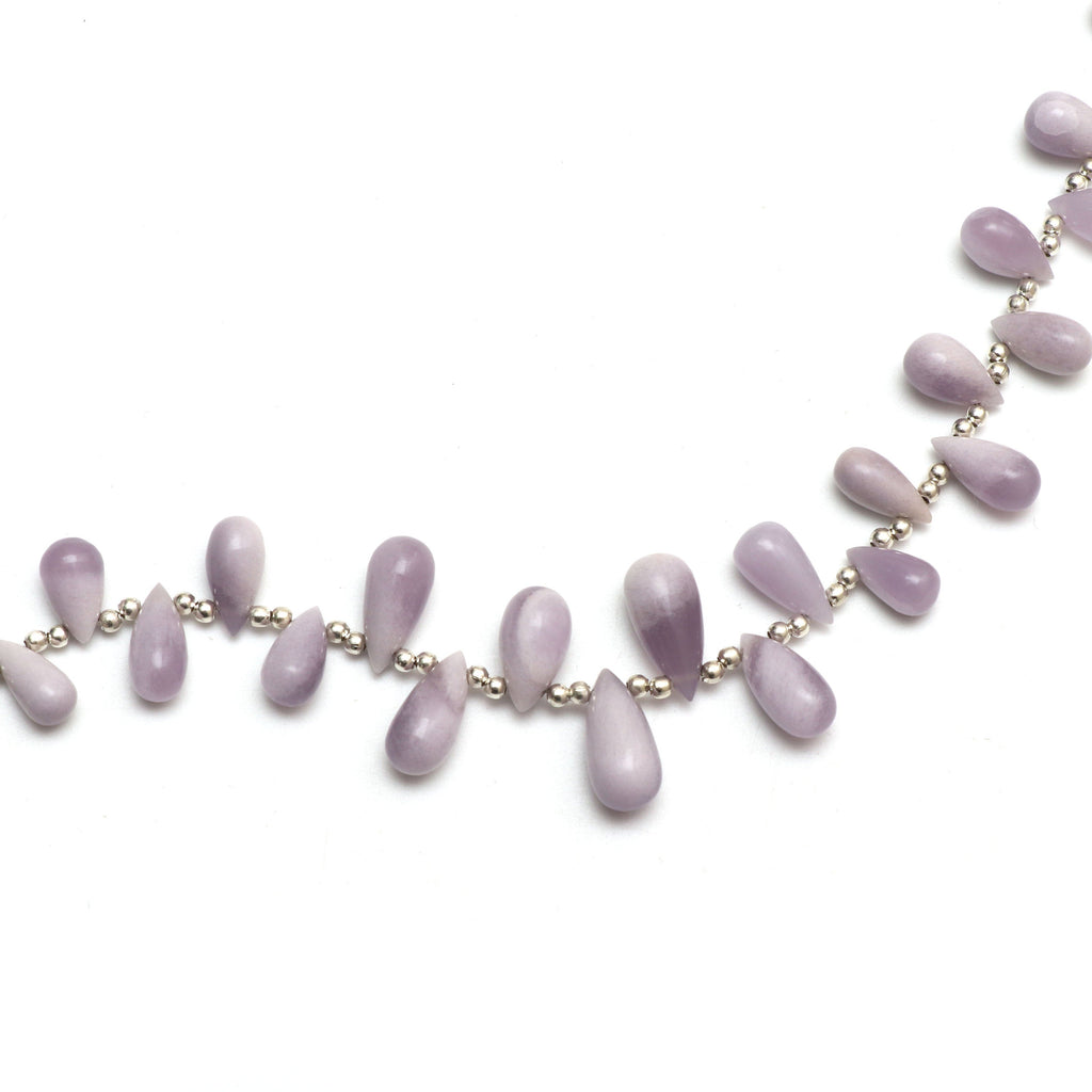 Bi Color Yttrium Fluorite Smooth Drop Beads - 6x10 mm to 7.5x16 mm - Purple Fluorite Drop Beads briolette , 8 Inch Price Per Strand - National Facets, Gemstone Manufacturer, Natural Gemstones, Gemstone Beads