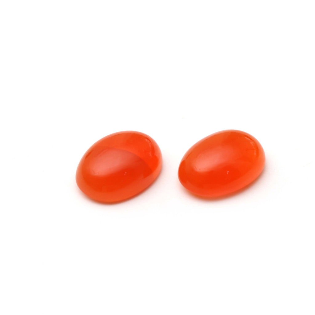 AAA Quality Natural Carnelian Smooth Oval Cabochon Gemstone | 13x18 mm | Gemstone Cabochon | Pair ( 2 Pieces ) - National Facets, Gemstone Manufacturer, Natural Gemstones, Gemstone Beads