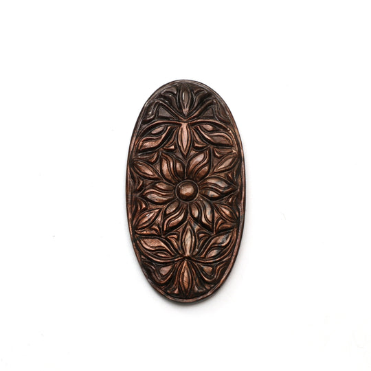 Natural Wonder Sapphire Carving Oval Loose Gemstone - 23x44mm - Sapphire Oval , Wonder Carving Loose Gemstone ,1 Pieces