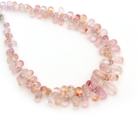 Imperial Topaz Smooth Drop Beads | 2.5x4.5 mm to 6x10.5 mm | Imperial Topaz Jewelry Making Beads | 8 Inch Full Strand | Price Per Strand