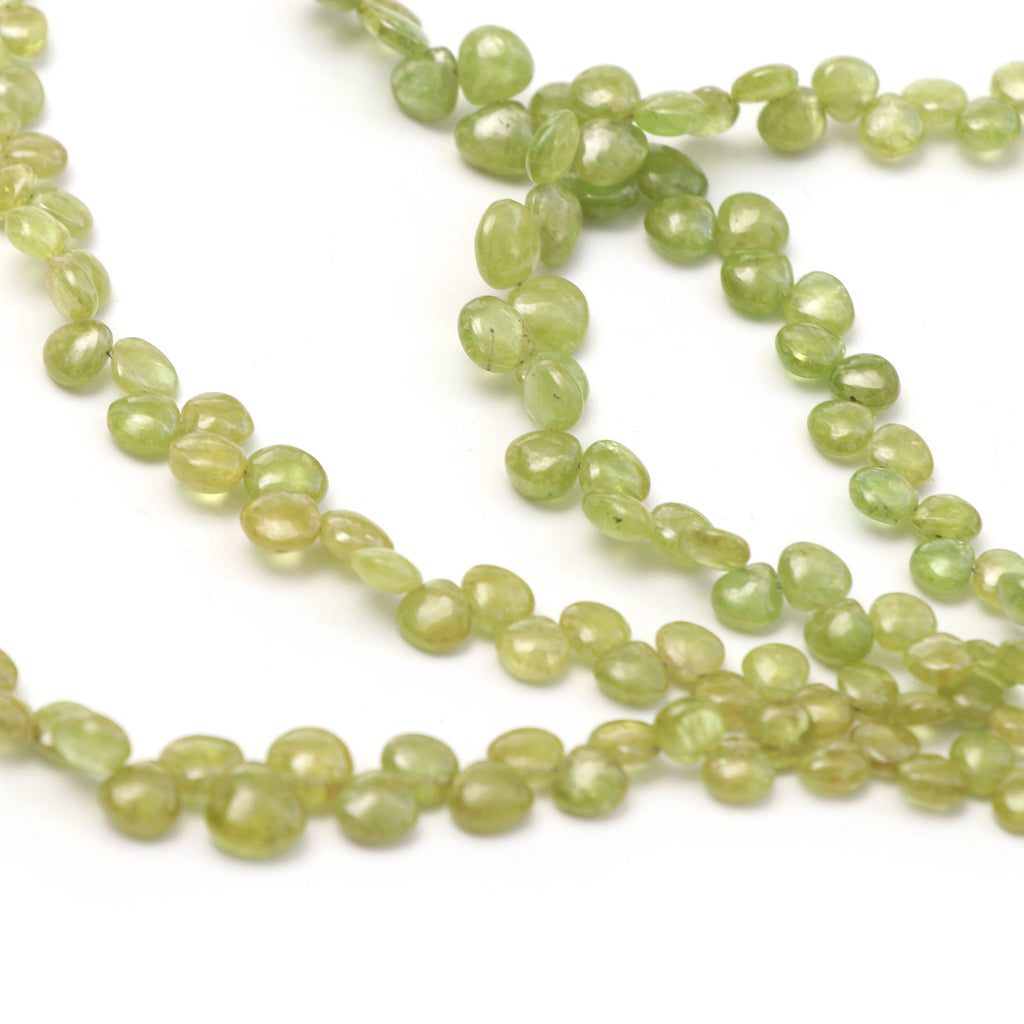 Sphene Smooth Heart Beads, 5x5mm to 9x9mm, Sphene Heart Beads - Gem Quality , 8 Inch/ 16 Inch/ 18 Inch Full Strand, Price Per Strand - National Facets, Gemstone Manufacturer, Natural Gemstones, Gemstone Beads