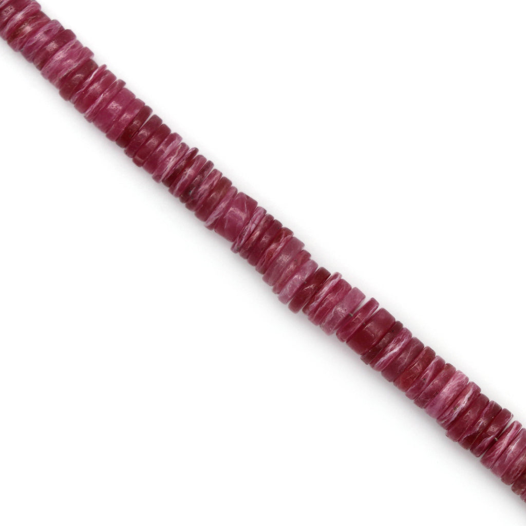 Ruby Glass Filled Smooth Button Beads, Ruby Smooth Tyre, 5.5 MM to 6.5 MM, Ruby Smooth, 8 Inch ,Price Per Strand - National Facets, Gemstone Manufacturer, Natural Gemstones, Gemstone Beads