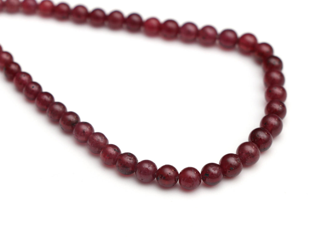 Ruby Smooth Round Balls Beads, Ruby Round Balls, Ruby Balls - 4mm to 5mm - Ruby - Gem Quality , 8 Inch/ 20 Cm Full Strand, Price Per Strand - National Facets, Gemstone Manufacturer, Natural Gemstones, Gemstone Beads