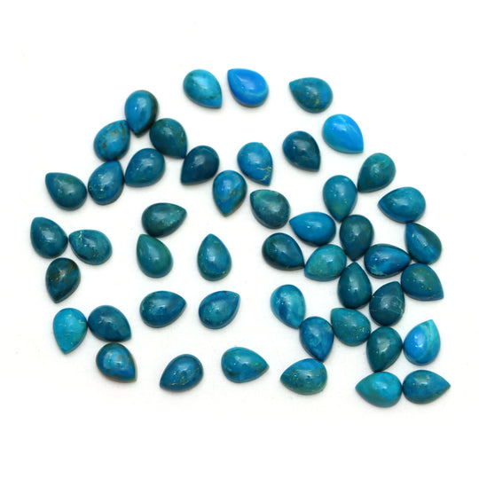 Opalina Smooth Pear Loose Gemstone, 6x8 mm, Opalina Jewelry Making Gemstone, Set of 48 Pieces