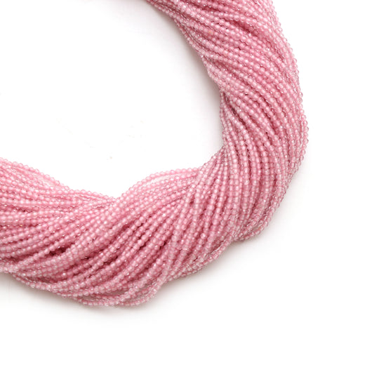Natural Pink Spinel Micro Faceted Rondelle Beads, 2 mm, Pink Spinel Faceted Beads, 18 Inch Full Strand, Price Per Strand