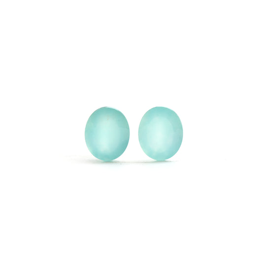 Aquaprase Faceted Oval Loose Gemstone, 10x12 mm, Aquaprase Gemstone, Aquaprase Oval Cut, Pair ( 2 Pieces )