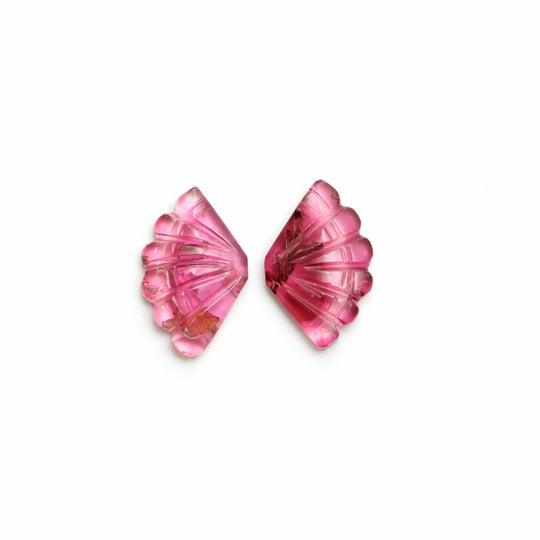 Natural Tourmaline Wings Carving Loose Gemstone, 11x17 mm, Tourmaline Jewelry Making Gemstone, Pair ( 2 Pieces )