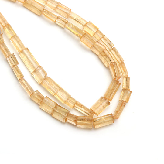 Imperial Topaz Smooth Cylinder Beads, 4x8.5 mm to 6x12 mm, Imperial Topaz Jewelry Making Beads, 18 Inches Full Strand, Price Per Strand