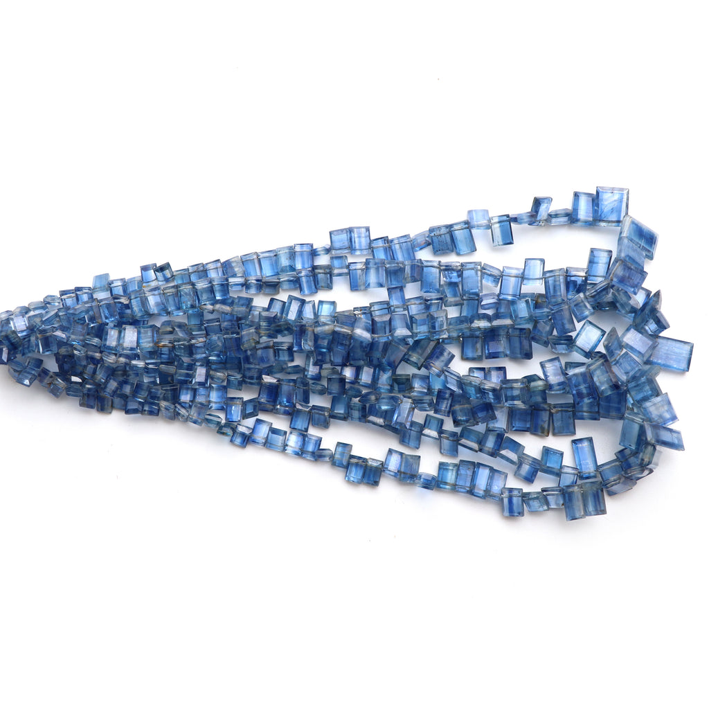 Kyanite Faceted Rectangle Beads, 6x4mm To 8x12mm, Kyanite Jewelry Handmade Gift For Women, 14 Inches Full Strand, Price Per Strand - National Facets, Gemstone Manufacturer, Natural Gemstones, Gemstone Beads, Gemstone Carvings
