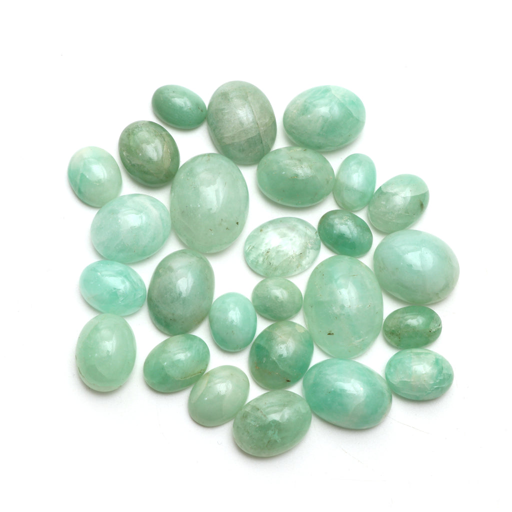 Natural Emerald Cabochon Oval , Loose Gemstone, 10x12mm To 18x24mm, Emerald Smooth Gemstone, Set Of 26 Pcs - National Facets, Gemstone Manufacturer, Natural Gemstones, Gemstone Beads
