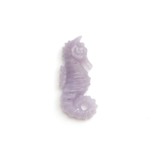 Natural Yttrium Fluorite Sea Horse Carving Loose Gemstone, 14x35mm, Yttrium Fluorite Making Jewelry , 1 Piece