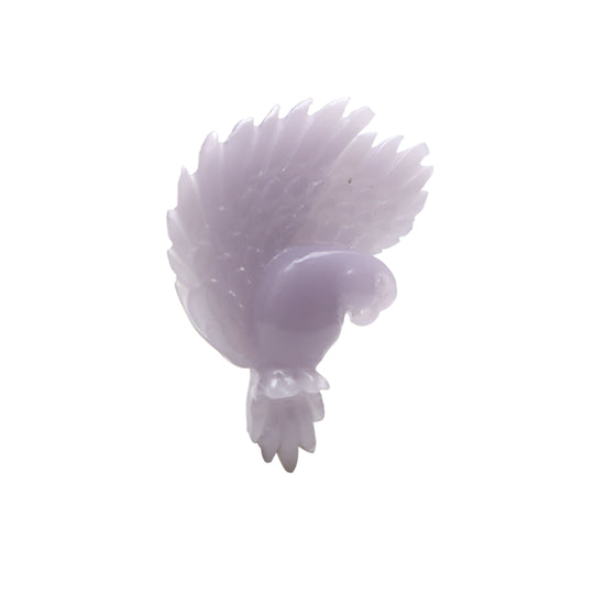 Natural Yttrium Fluorite Parrot Carving Loose Gemstone, 31x38mm , Yttrium Fluorite Making Jewelry , 1 Piece