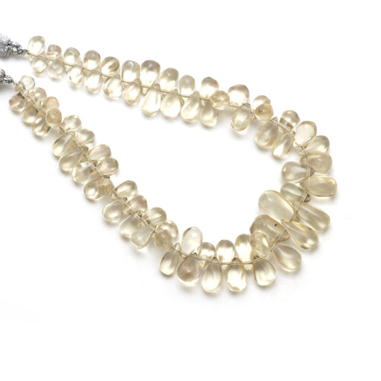 Oregon Sunstone Smooth Drop Beads, 4x6.5 mm to 6.5x12 mm, Sunstone Jewelry Handmade , 8 Inches Full Strand, Price Per Strand