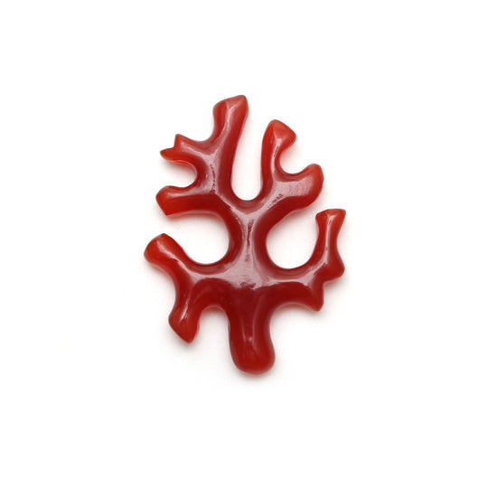 Natural Red Chalcedony Reef Carving Loose Gemstone, 36x49 mm, Red Chalcedony Jewelry Making Gemstone, 1 Piece