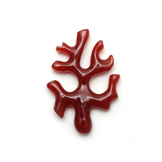 Natural Red Chalcedony Reef Carving Loose Gemstone, 35x50 mm, Red Chalcedony Jewelry Making Gemstone, 1 Piece