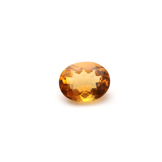 Natural Citrine Faceted Oval Loose Gemstone, 12x15.5 mm, Citrine , 1 Piece