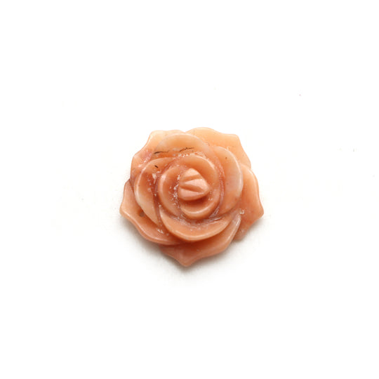 ピンクオパールフラワー彫刻ルースジェムストーン、18x19 mm、ピンクオパールジュエリーメイキングジェムストーン、1個