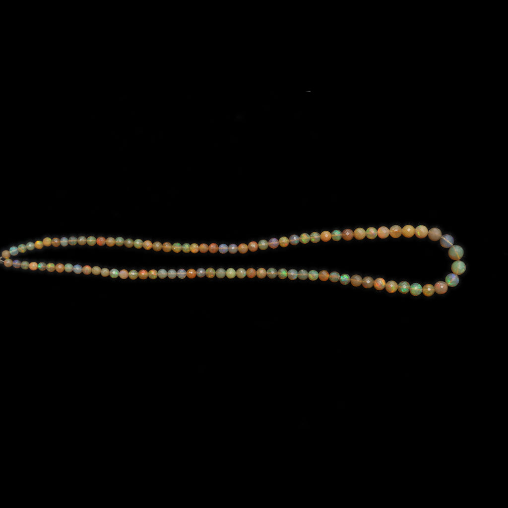 Ethiopian Opal Faceted Round Balls Beads