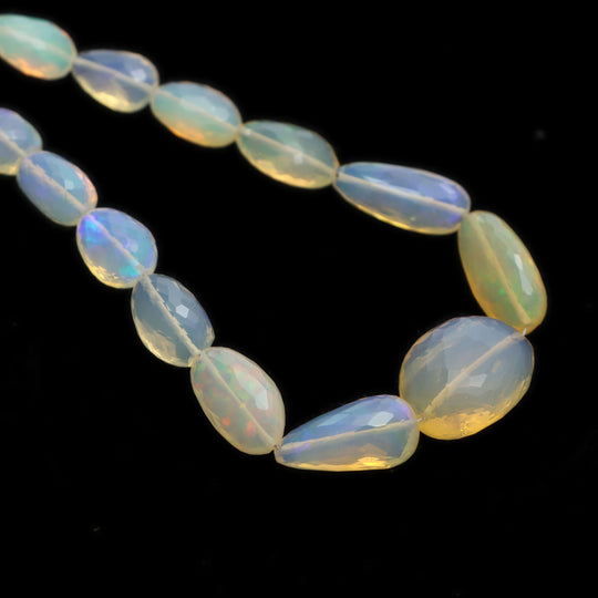 Ethiopian Opal Faceted Tumble Beads, 6.5x9.5 mm To 16x20 mm, Ethiopian Opal Beads, October Birthstone, 17 Inch Full Strand, Price Per Strand