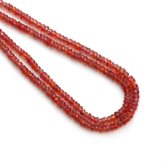Sapphire Faceted Rondelle Beads, 3 mm to 3.5 mm, Sapphire Jewelry Making Beads, 17 Inch Strand, Price Per Strand