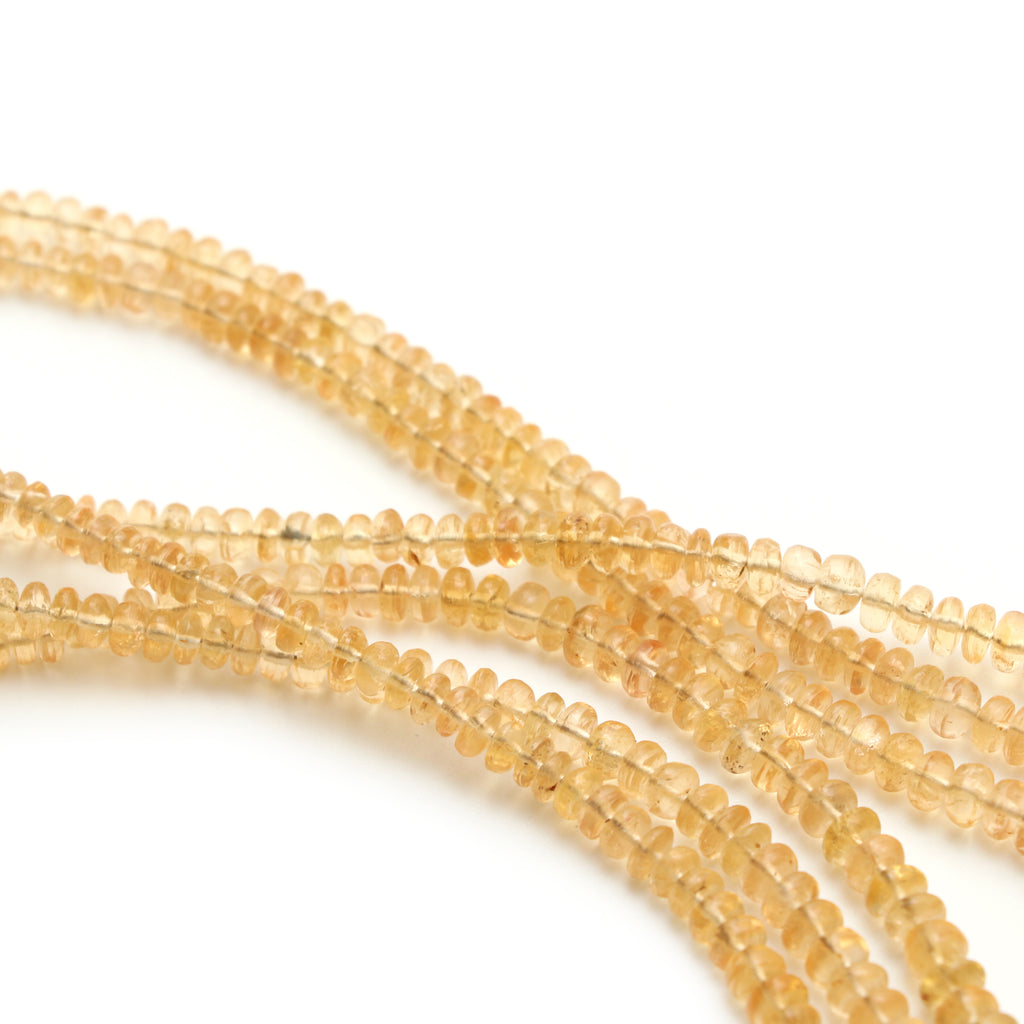 Imperial Topaz Smooth Rondelle Beads, 3.5 mm to 6.5 mm, Imperial Topaz Jewelry, 8 Inches\ 18 Inches Full Strand, Price Per Strand - National Facets, Gemstone Manufacturer, Natural Gemstones, Gemstone Beads, Gemstone Carvings