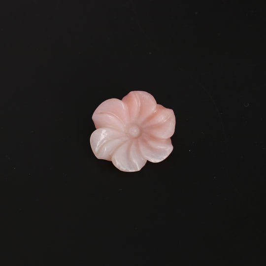 ピンクオパールフラワー彫刻ルースジェムストーン、18x21 mm、ピンクオパールジュエリーメイキングジェムストーン、1個