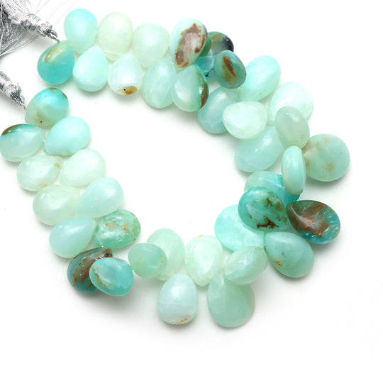 Peruvian Opal Smooth Pear Beads, 10.5x12.5 to 12.5x17.5 mm, Peruvian Opal Jewelry Making Beads, 8 Inches Full Strand, Price Per Strand