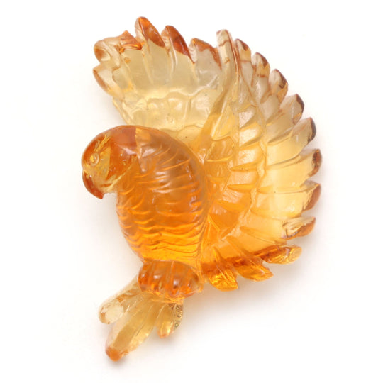 Citrine Bird Carving Loose Gemstone, 23x29 mm, Citrine Jewelry Making Gemstone, Citrine Bird Carving, 1 Piece
