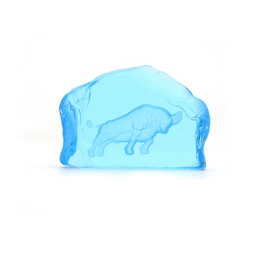 Swiss Blue Topaz Intaglio Carving Loose Gemstone, 16x24 mm, Blue Topaz Jewelry Making Gemstone, 1 Piece