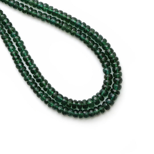 Chrome Apatite Faceted Rondelle Beads, 4 mm To 6 mm, Chrome Apatite Jewelry Making Beads, 18 Inches Full Strand, Price Per Strand